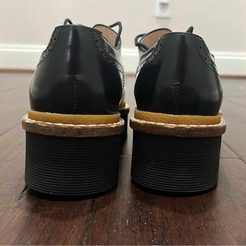 TOD’S LEATHER PLATFORM CREEPER SHOES - Picture 3 of 11